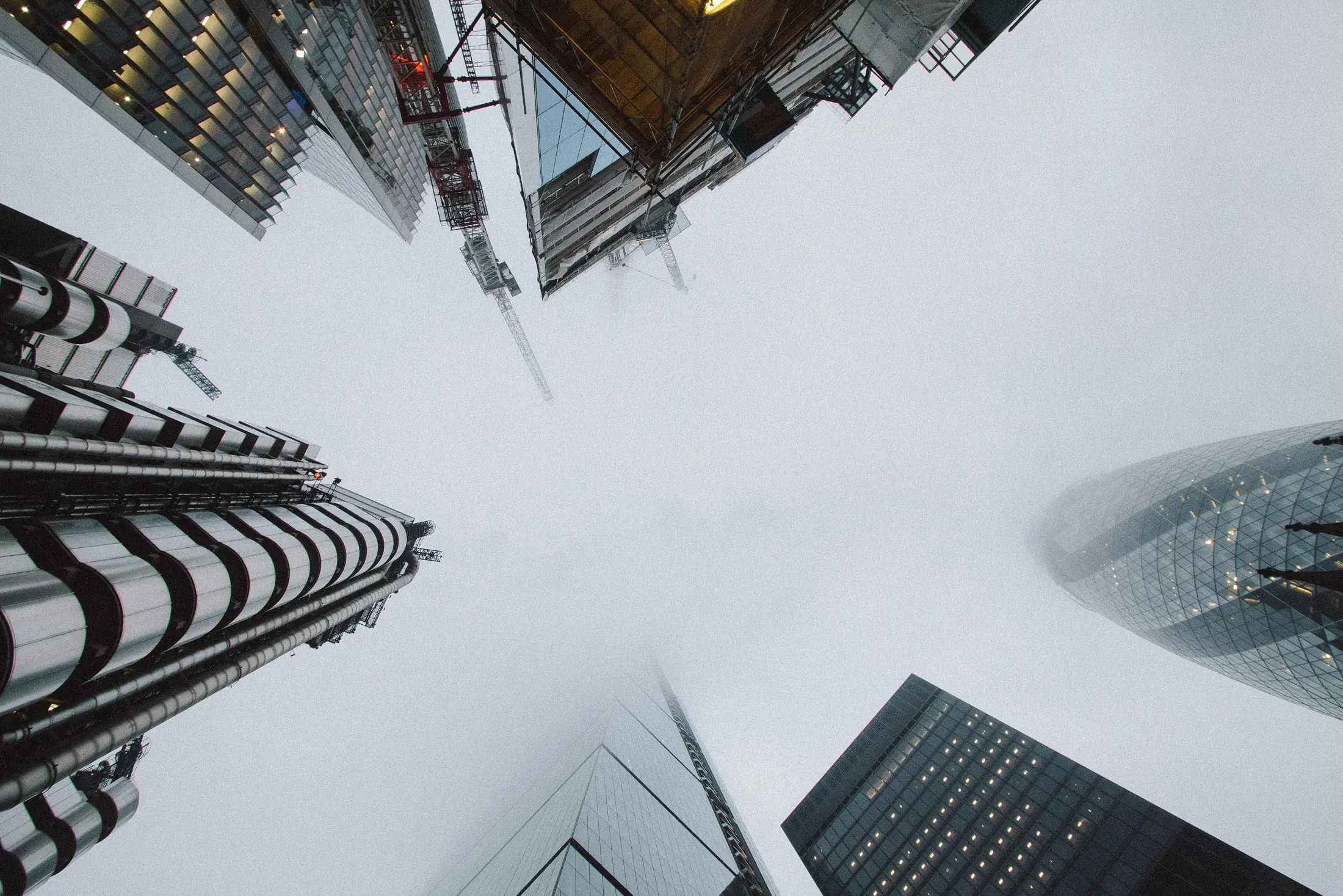 Financial district skyscrapers
